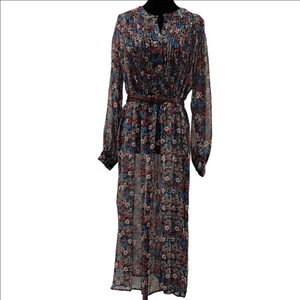 Mango Multicolor Floral Long Sleeve Dress